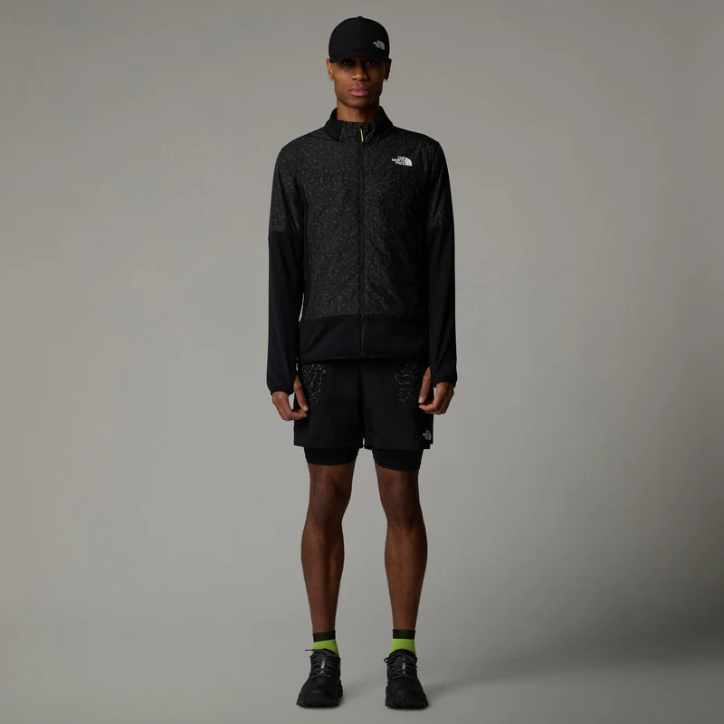 Sunriser 2in1 6in Laufshorts Herren-Schwarz,Neongrün