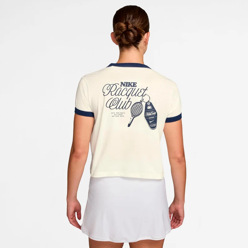 Heritage T-Shirt Damen-creme, dunkelblau