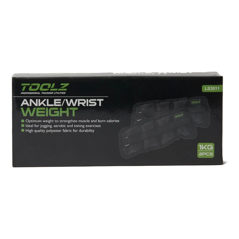 Wrist/Ankle Weight 1kg-2pcs Gewichtsmanschetten-Schwarz
