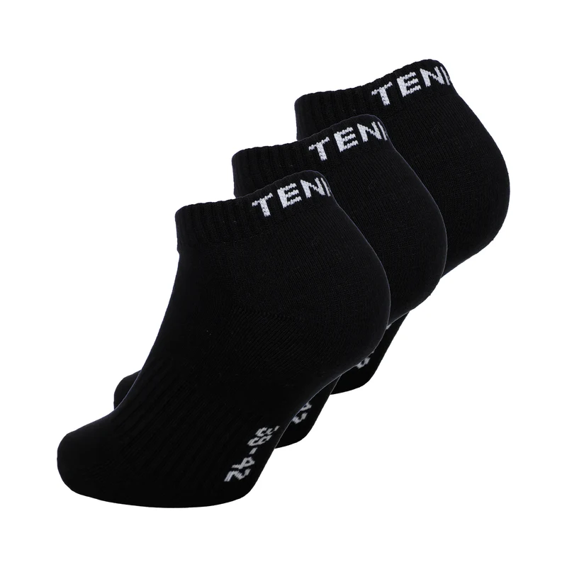 Tennissocken 3er Pack-Schwarz