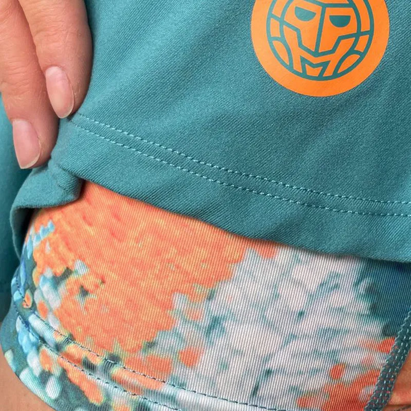 Melbourne 2025 Printed Rock Damen-Petrol,Orange
