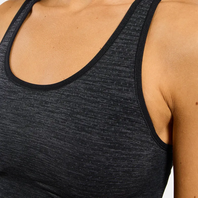 Seamless Medium Padded Sport Sport-BH Damen - schwarz