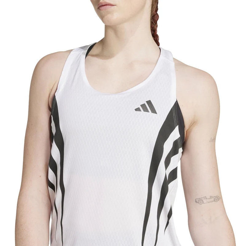 Adizero Archive Singlet Laufshirt Damen-Weiß