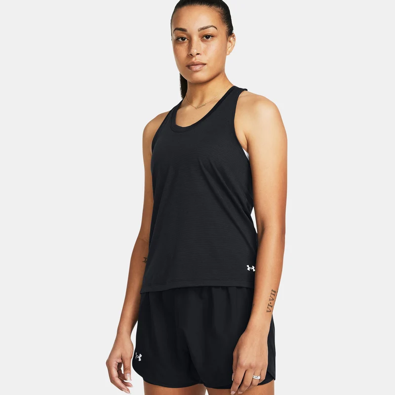 Streaker Lauftop Damen-Schwarz