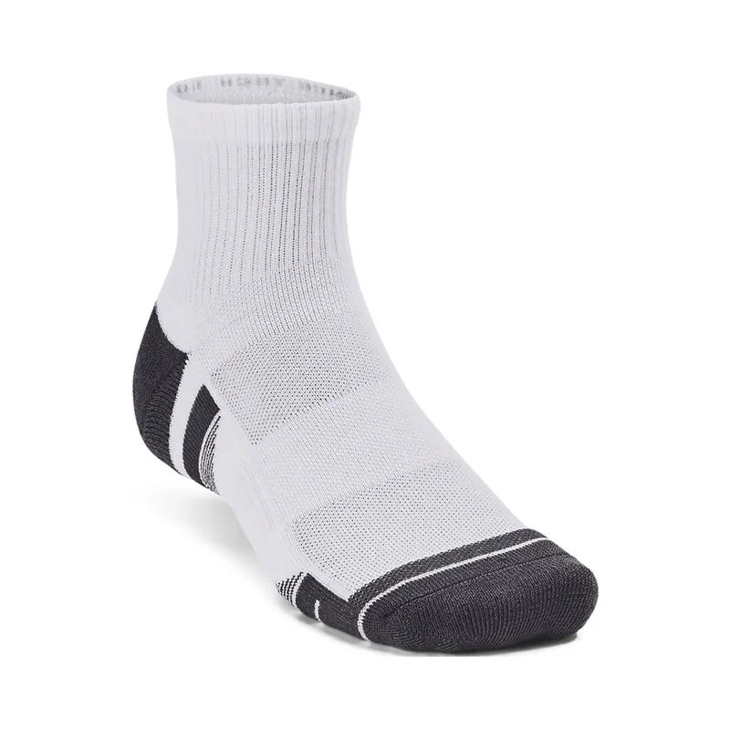Performance Tech Quarter Tennissocken 3er Pack-Weiß