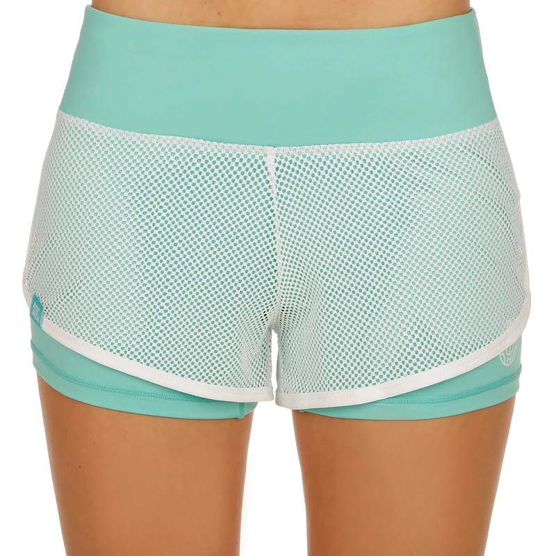Efia Tech (2in1) Shorts Damen-Mint,Weiß
