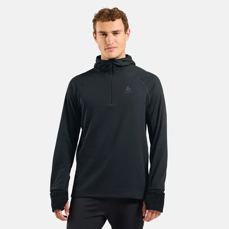 X-Alp Midlayer Laufshirt Herren - schwarz