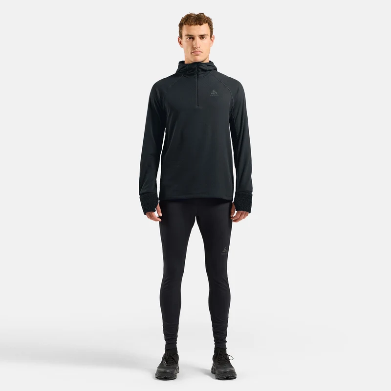 X-Alp Midlayer Laufshirt Herren - schwarz