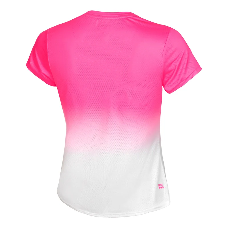 Crew Gradiant T-Shirt Damen-Pink,Weiß