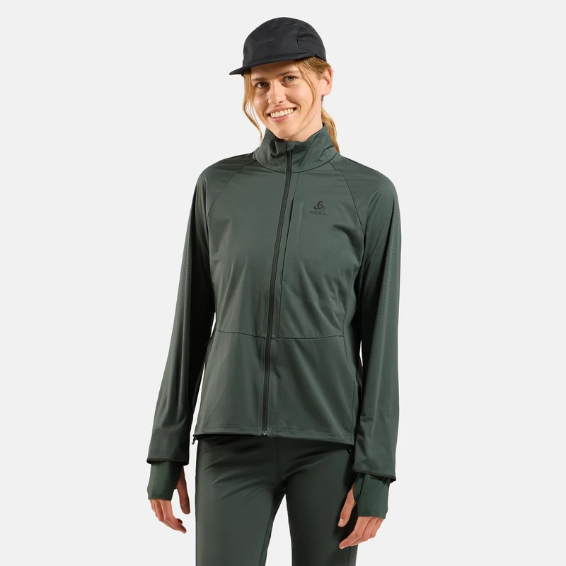 Zeroweight Pro Warm Reflective Laufjacke Damen-Oliv