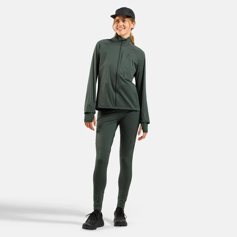 Zeroweight Pro Warm Reflective Laufjacke Damen-Oliv