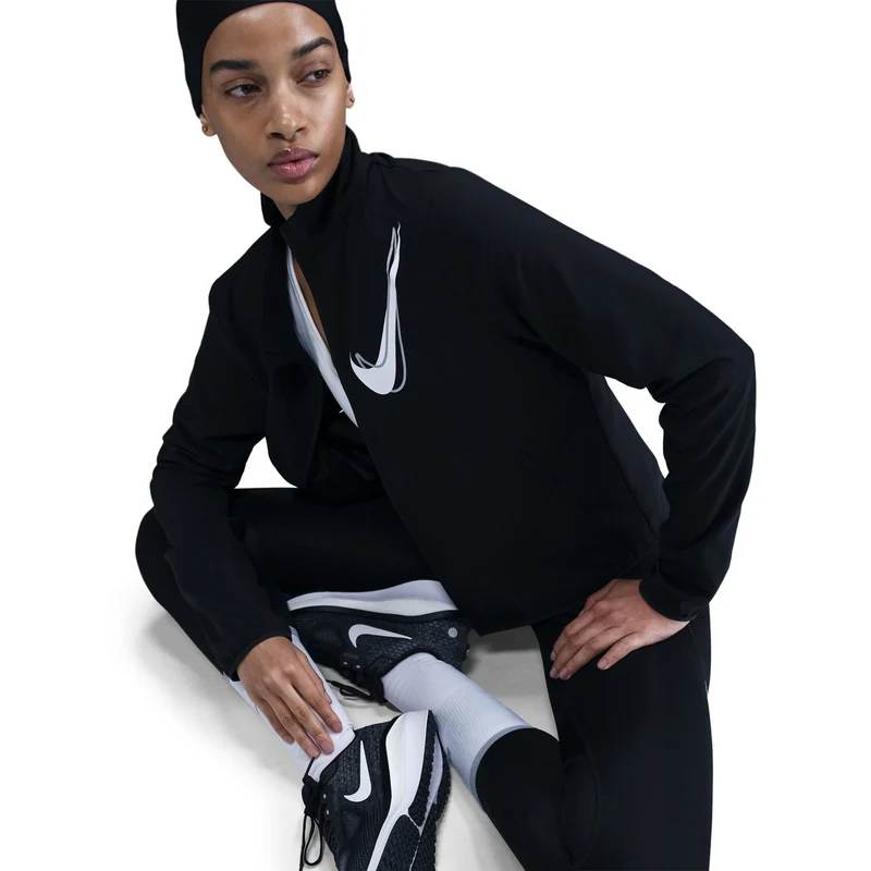 Swoosh Laufjacke Damen-Schwarz