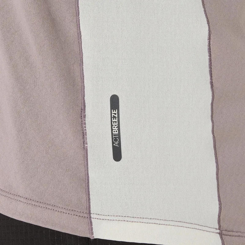 Fujitrail Elite Laufshirt Damen-grau, beige