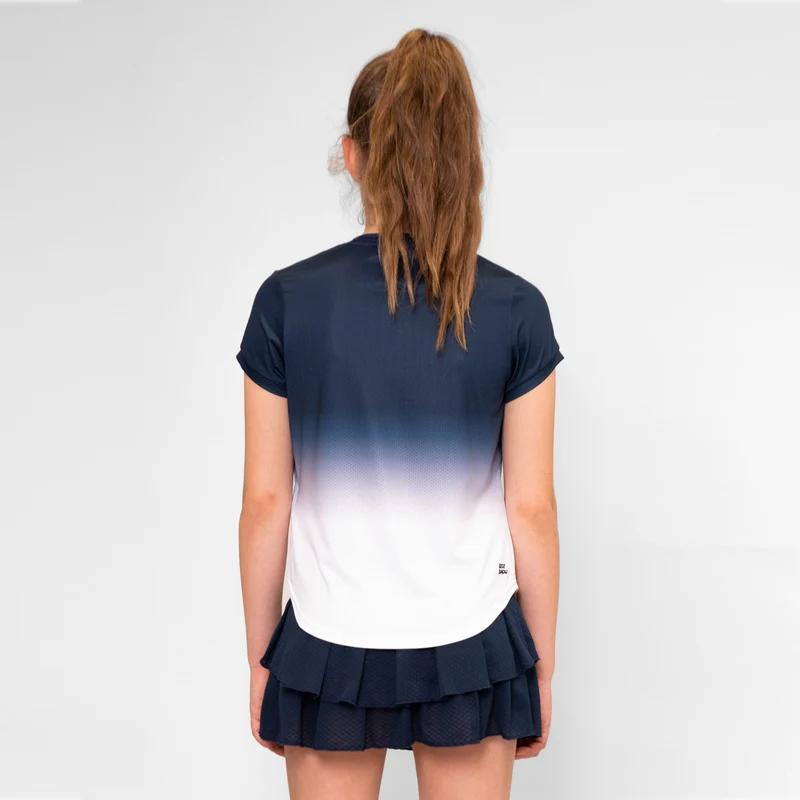 Crew Gradiant T-Shirt Mädchen-Dunkelblau,Weiß