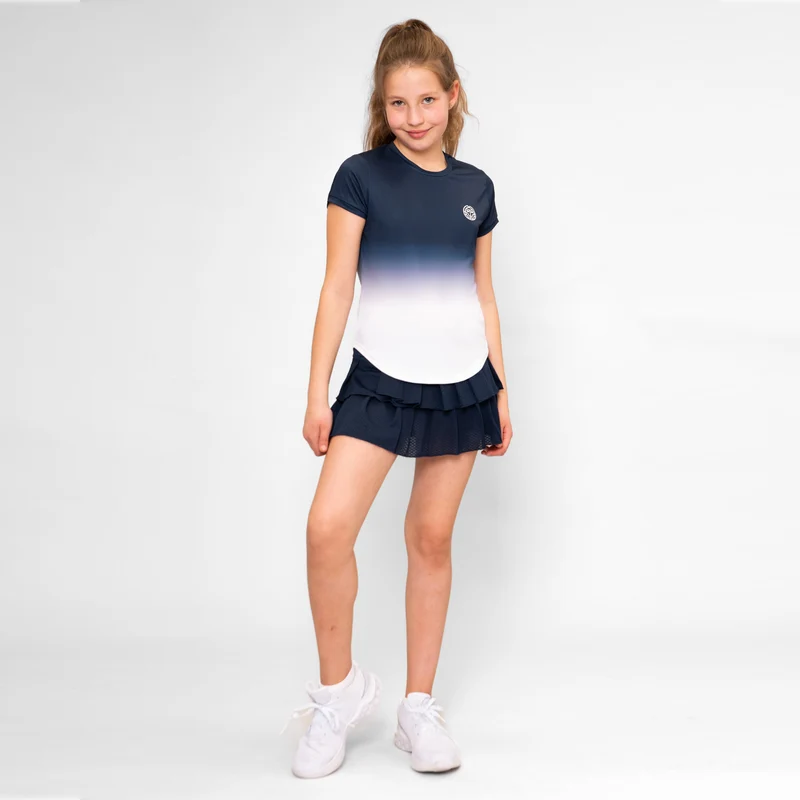 Crew Gradiant T-Shirt Mädchen-Dunkelblau,Weiß