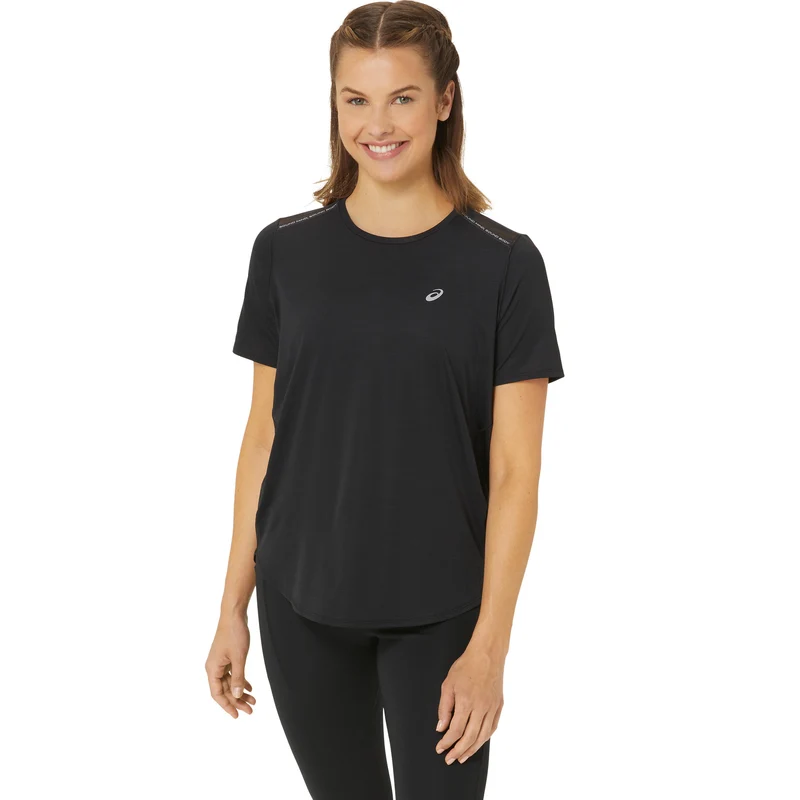 Road Laufshirt Damen-Schwarz