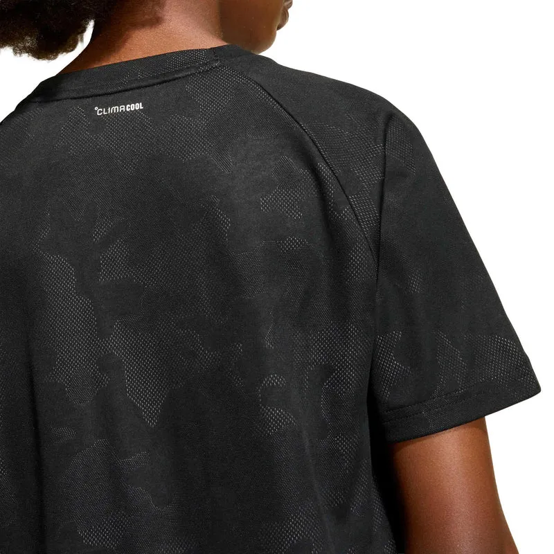 Structure T-Shirt Jungen-schwarz