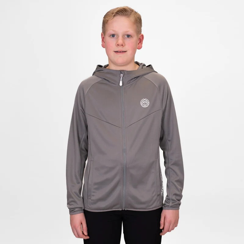 Crew Hood Trainingsjacke Jungen-Grau