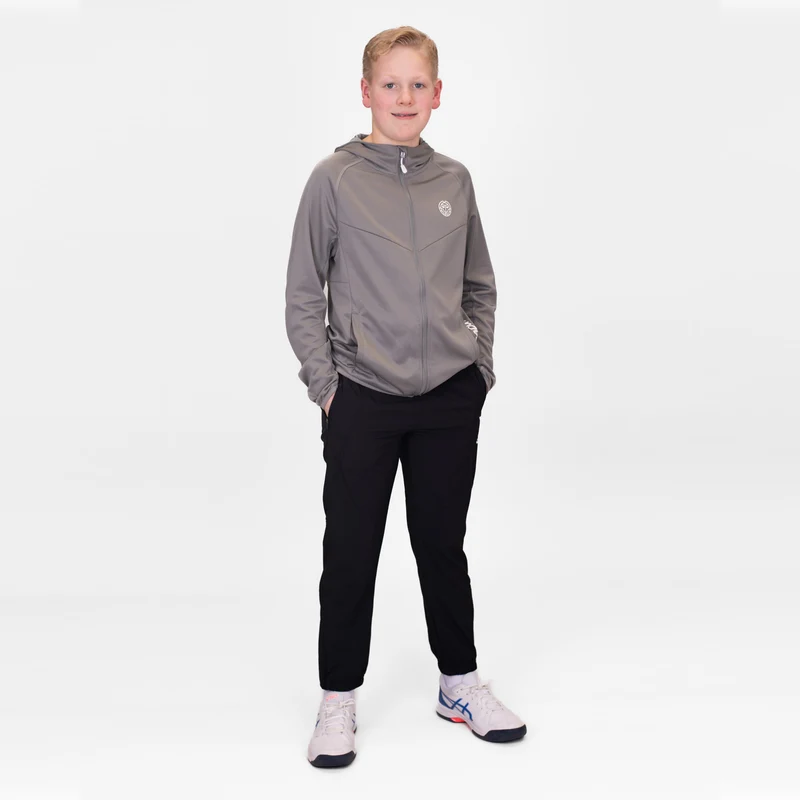 Crew Hood Trainingsjacke Jungen-Grau