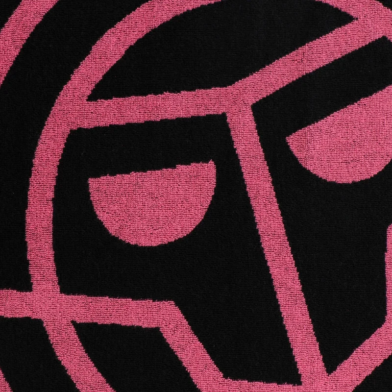Badehandtuch 70x140cm Handtuch -schwarz,pink