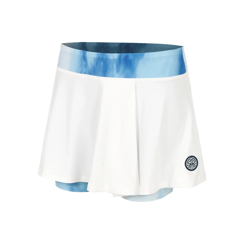 Watercolour Printed Wavy Rock Damen-Weiß,Blau